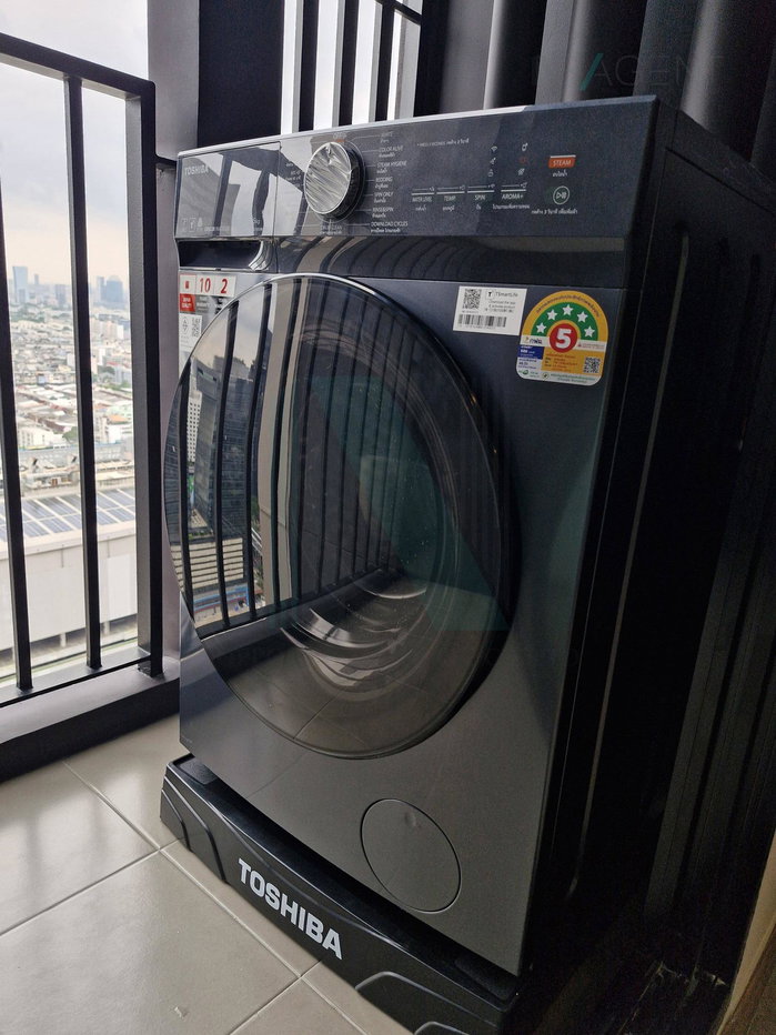 รูป ให้เช่าคอนโด นิว ดิสทริค อาร์ 9 อาคาร N ชั้น 34 1 ห้องนอน ขนาด 26 ตรม ใกล้ MRT พระราม 9 - รูปที่ 8/8