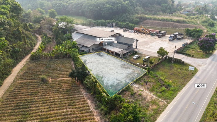 รูป ขายด่วน ที่ดินติดทางหลวง 1098 ท่าข้าวเปลือก แม่จัน เชียงราย 210 ตร.ว. รูปทรงถุงเงินถุงทอง - รูปที่ 5/19