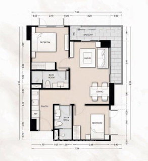 2-BR Condo at Sevenseas Le Carnival close to Pattaya (ID 2830207)