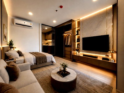 Condos for sale Tesco Lotus Superstore Lat Phrao (Lotus Ladprao) : Life Phahon - Ladprao, studio, design your own room functions, starting at 3.9 million baht.