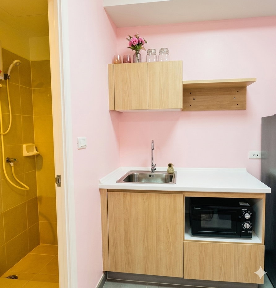 รูป ขาย Plum Condo ลาดพร้าว 101 พร้อมเฟอร์ฯ + แอร์ เข้าอยู่ได้เลย ใกล้เดอะมอลล์บางกะปิ - รูปที่ 6/6