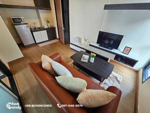 Living Avenue ตึกD ชั้น6 บางแสน ------------- ห้องมุม + ตกแต่งสวย ------------Tel 097-049-5874 (Line: @choncondo มี@ด้วย)
