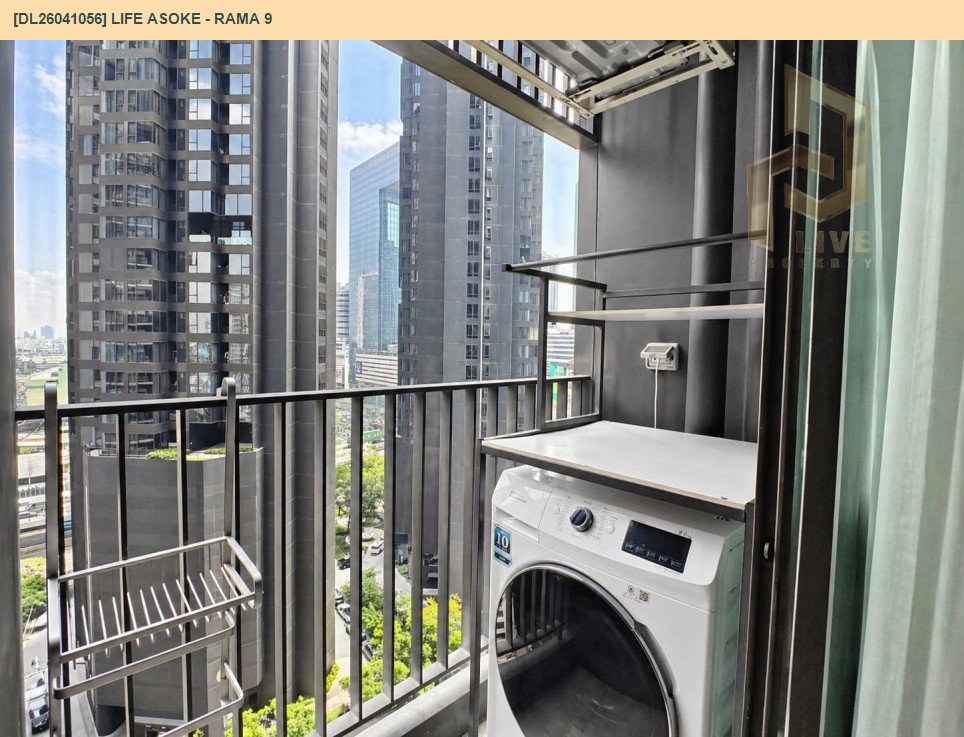รูป DL26041056 ให้เช่าคอนโด ไลฟ์ อโศก - พระราม 9 (Life Asoke - Rama 9) ใกล้ MRT พระราม 9 พร้อมเข้าอยู่ โทรด่วน 0653619502 LineID @897iyzll - รูปที่ 9/10