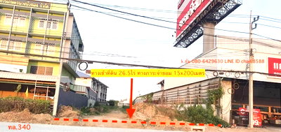 ที่ดิน นนทบุรี : ขายที่ดินติดถนนบางบัวทอง-สุพรรณบุรี ทล.340 เนื้อที่ 26.5ไร่ 