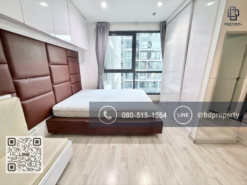 Bestdeal ให้เช่า Studio 22ตรม.ราคา 12,000/เดือนเท่านั้น เฟอร์นิเจอร์และเครื่องใช้ไฟฟ้าครบ “IDEO MOBI RAMA 9” ใกล้MRT และ เซ็นทรัลพระราม 9 เพียง 80 ม.