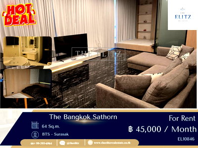 คอนโดให้เช่า : ✨ สัมผัสประสบการณ์พักผ่อนระดับ 5 ดาวได้ทุกวัน 💎 The Bangkok Sathorn ห้องทิศดี บิ้วอินครบทุกฟังก์ชัน พร้อม Private Jacuzzi ส่วนตัว 🎉