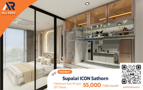 🔥 ปล่อยเช่าด่วน! Supalai ICON Sathorn 1 ห้องนอน ชั้น 20 ห้องใหญ่ Luxury ใจกลางสาทร  ในราคาสุดคุ้ม