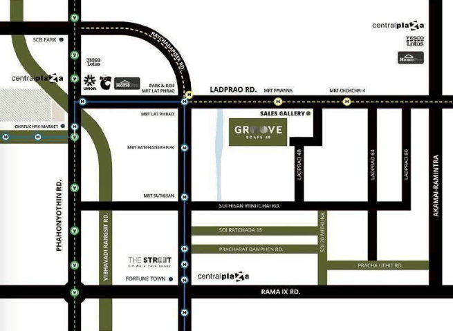รูป ให้เช่า คอนโด กรู๊ฟ สเคป ลาดพร้าว 48 - สุทธิสาร - รูปที่ 25/25