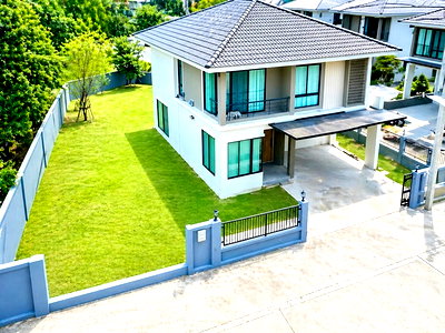เช่าบ้านเดี่ยว สามโคก ปทุมธานี : ถูกที่สุด โกลบอลเฮ้าส์ 800 ม. บ้านหัวมุม แม็คโคร ปทุมธานี 900 ม ตรงปก! สามโคก-ปทุมธานี บ้านเดี่ยว 3-4นอน 4แอร์ 3 น้ำ 2 ชั้น 52 ตร.วา.