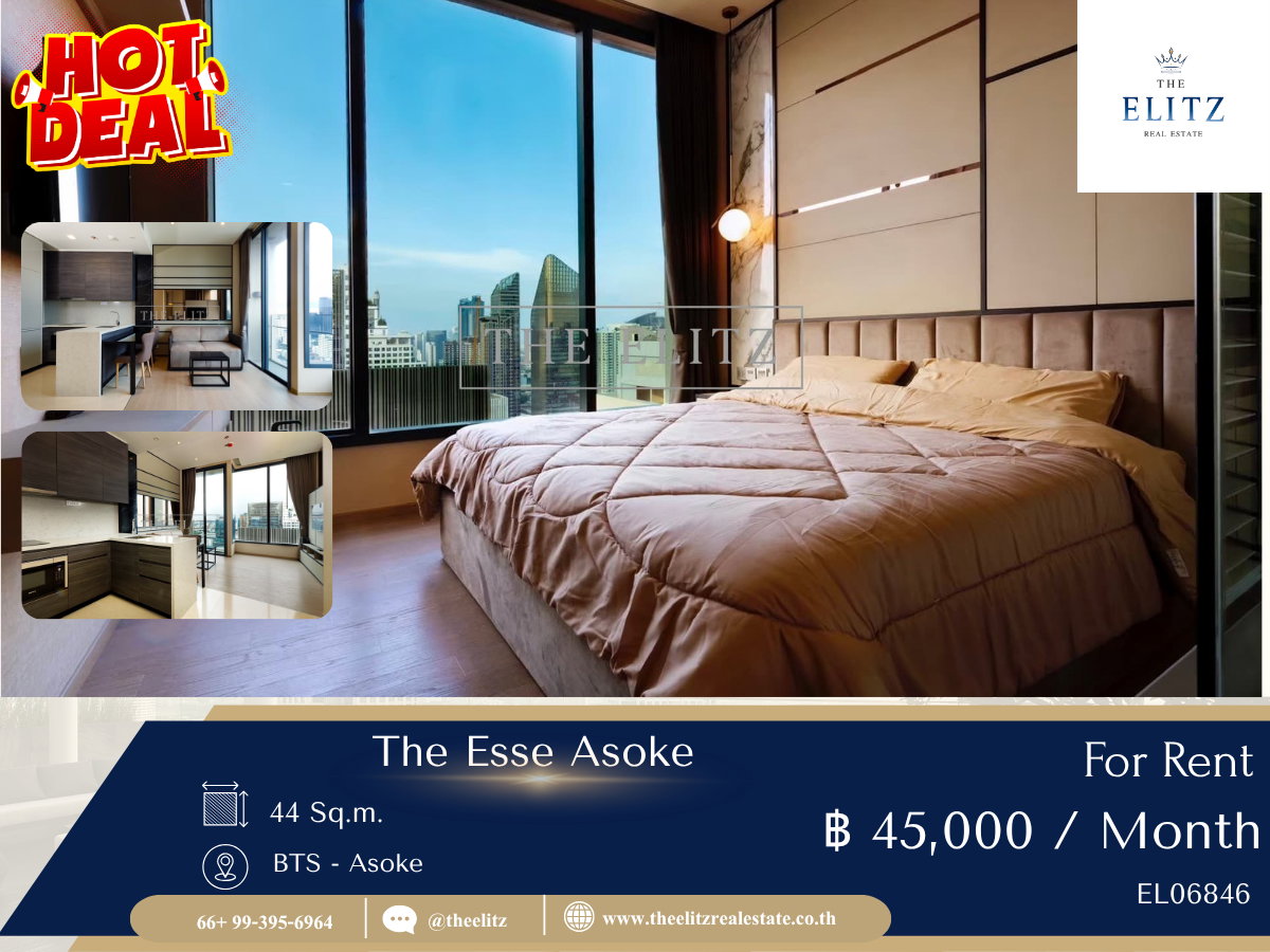 รูป ✨ สัมผัสชีวิตหรูในเมือง The Esse Asoke ห้องพร้อมอยู่ ทำเลศูนย์กลางธุรกิจ ราคาโดนใจ 💯 - รูปที่ 1/33