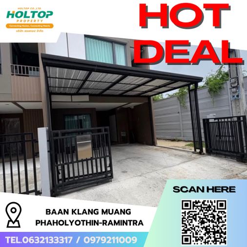 3-bed townhouse for rent, Baan Klang Muang Phahonyothin - Ramintra