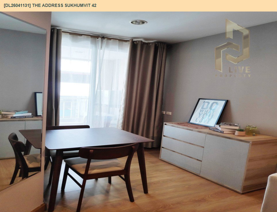 รูป DL26041131 ให้เช่าคอนโด ดิ แอดเดรส สุขุมวิท 42 (The Address Sukhumvit 42) ใกล้ BTS เอกมัย พร้อมเข้าอยู่ โทรด่วน 0653619502 LineID @897iyzll - รูปที่ 4/6