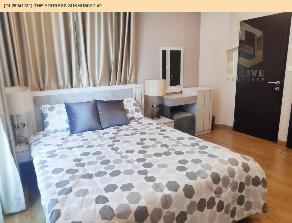 รูป DL26041131 ให้เช่าคอนโด ดิ แอดเดรส สุขุมวิท 42 (The Address Sukhumvit 42) ใกล้ BTS เอกมัย พร้อมเข้าอยู่ โทรด่วน 0653619502 LineID @897iyzll - รูปที่ 2/6