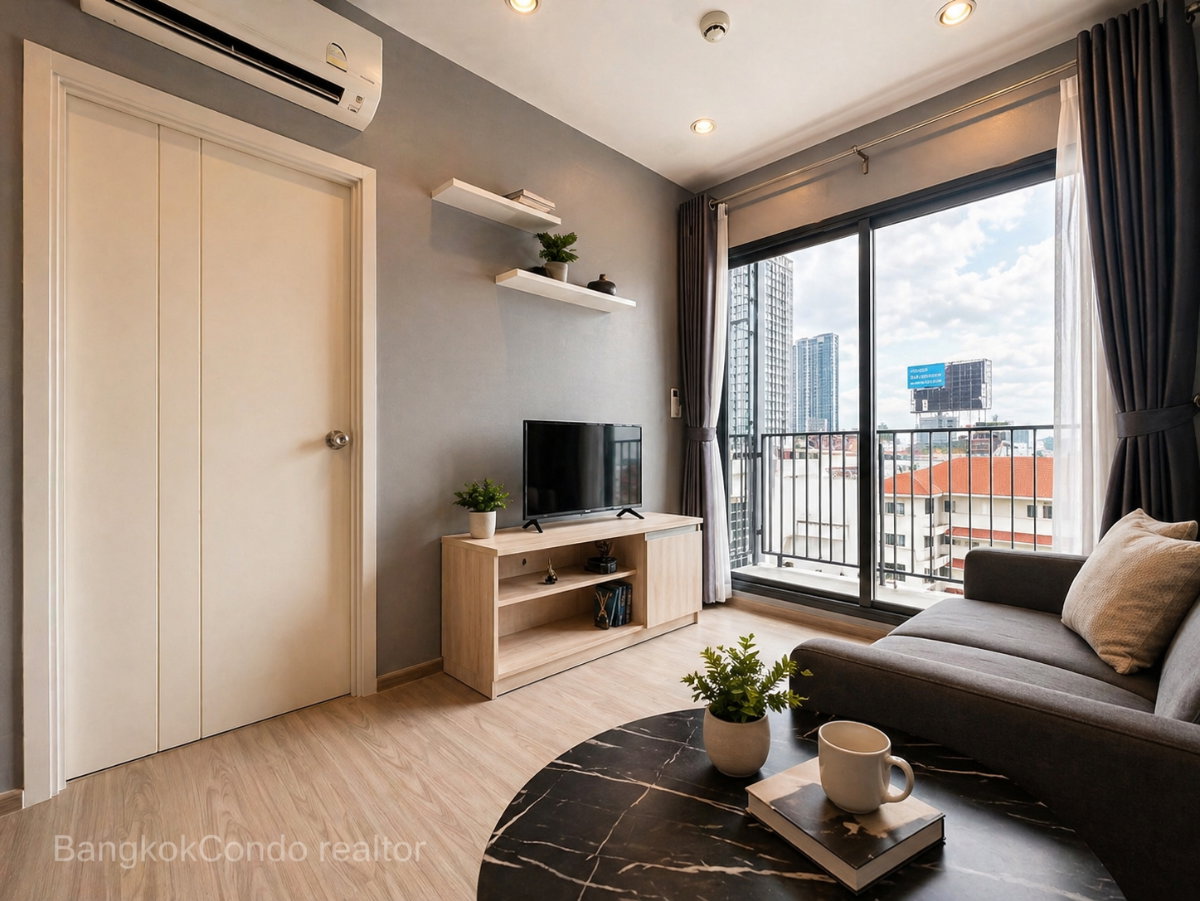 รูป 🍀🍀 Fully furnished💝 ให้เช่า📌 เดอะทรี หัวหมาก อินเตอร์เชนจ์(Line: @rent2022) MRT ลำสาลี✨ พร้อมเข้าอยู่ 🔖A11245 - รูปที่ 8/11