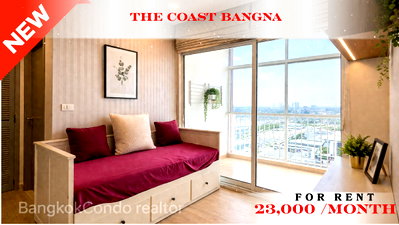 Condos for rent : 💝🚆 Fully Furnished Unit For Rent 📌 The Coast Bangna  (Line: @rent2022) | Directly Connected to BTS Bangna  ✨ Ready to move in! ✨ 📌 Code: A05104