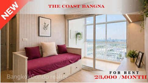 💝🚆 Fully Furnished Unit For Rent 📌 The Coast Bangna  (Line: @rent2022) | Directly Connected to BTS Bangna  ✨ Ready to move in! ✨ 📌 Code: A05104