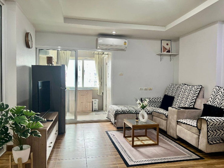 รูป 🌟  Happy Condo Ratchada 18 ( A28 ) Size 44 SQ.M Type 1 Bedroom 1 Bathroom On the 6th Floor  Rental.14,000 THB - รูปที่ 6/7