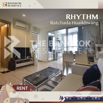 Rent Condo 💥 RHYTHM Ratchada-Huaikhwang, 1BR 36.9sqm 17k,🛌🏻 Great price Near MRT Huai Khwang  