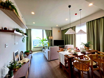 Condos for rent Mega Bangna : For Rent Whizdom The Forestias (Petopia). Pets are allowed. This is the only 2-bedroom corner unit on this floor, facing north. @13.90 MB