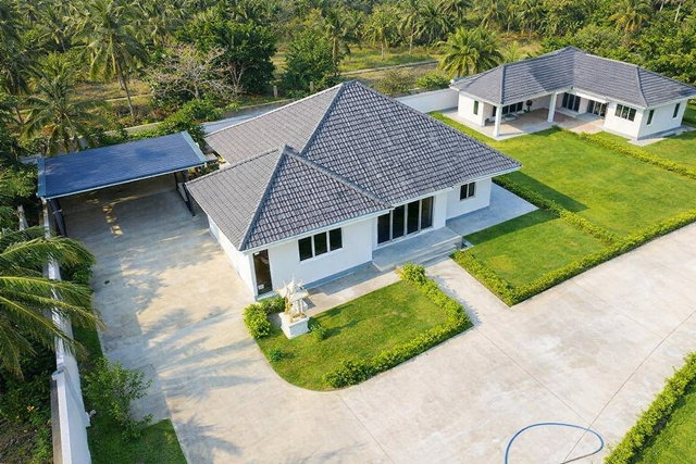 รูป วัดนาห้วย 2น้ำ ใกล้รพ.ปราณบุรี 900 ม. ตลาดปราณบุรี 800 ม. บ้านเดี่ยวชั้นเดียว 100ตร.ว.134 ตร.ม. 2นอน - รูปที่ 1/8