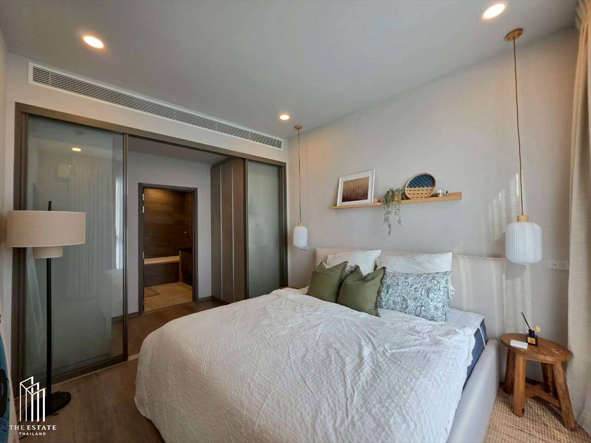 รูป For Rent Whizdom The Forestias (Petopia) สามารถเลี้ยงสัตว์เลี้ยงได้ ทั้งชั้นมี Layout นี้เพียงห้องเดียว ที่เป็นแบบ 2 ห้องนอน ตำแหน่งมุม ทิศเหนือ  - รูปที่ 10/21