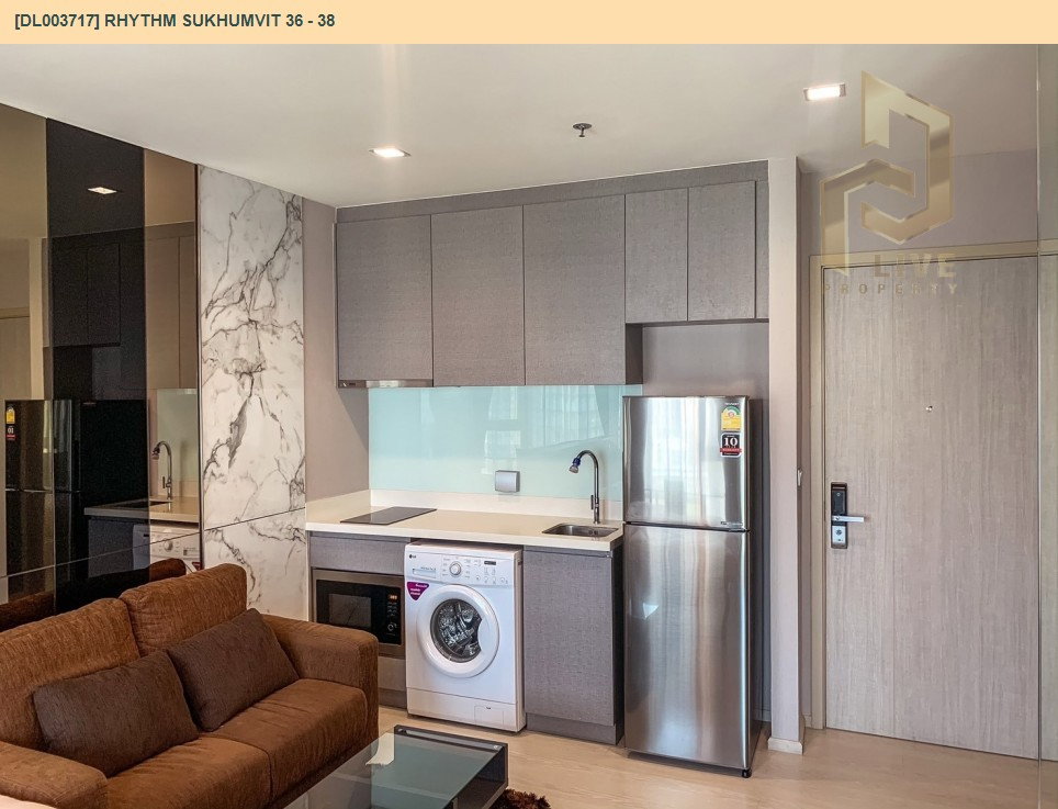 รูป DL003717 ให้เช่า คอนโด ริทึ่ม สุขุมวิท 36 - 38 (Rhythm Sukhumvit 36 - 38) พร้อมเข้าอยู่ โทรด่วน 0653619502 LineID @897iyzll เบนซ์จ้า - รูปที่ 4/5