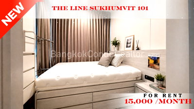 เช่าคอนโด พระโขนงใต้ : 🍀🍀 Fully furnished💝 ให้เช่า📌 เดอะไลน์ สุขุมวิท 101 (Line: @rent2022) BTS ปุณณวิถี พร้อมเข้าอยู่ 🔖A11235
