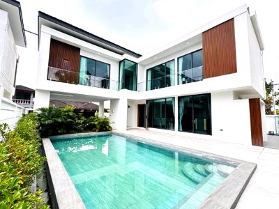 บ้านเดี่ยว ชลบุรี : KT0409🏡บ้านพูลวิลล่าใหม่พรประภานิมิต26 ใกล้อ่างน้ำมาบประชัน ที่ดิน 80ตรว 3นอน 4น้ำ🎁พร้อมเฟอร์นิเจอร์ใหม่🏊สระว่ายน้ำ
