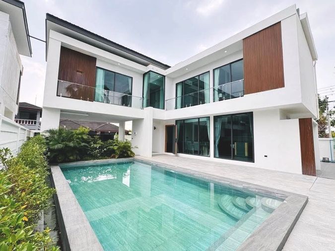 KT0409🏡บ้านพูลวิลล่าใหม่พรประภานิมิต26 ใกล้อ่างน้ำมาบประชัน ที่ดิน 80ตรว 3นอน 4น้ำ🎁พร้อมเฟอร์นิเจอร์ใหม่🏊สระว่ายน้ำ