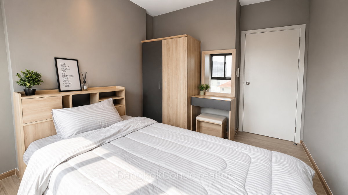 รูป 🍀🍀 Fully furnished💝 ให้เช่า📌 เดอะทรี หัวหมาก อินเตอร์เชนจ์(Line: @rent2022) MRT ลำสาลี✨ พร้อมเข้าอยู่ 🔖A11245 - รูปที่ 4/11