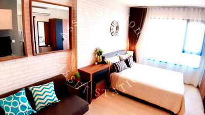 คอนโดให้เช่า : 💎ด่วน🏢 ให้เช่า Life Asoke ห้อง Studio ห้องแต่งครบราคาดี| MRT เพชรบุรี🏙️
