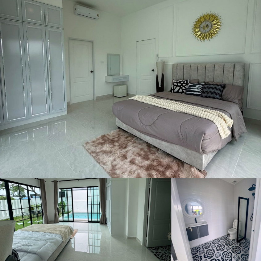 รูป KT0123🚵Pool Villa ใกล้สวนสุขภาพหนองปรือ 3ห้องนอน 64ตรว🏊พร้อมสระว่ายน้ำ🌷สวน🪑เฟอร์นิเจอร์ - รูปที่ 9/13