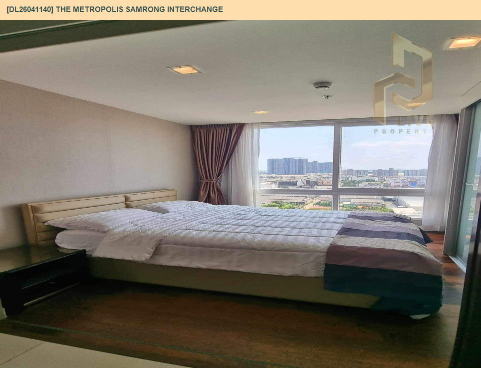 รูป DL26041140 ให้เช่าคอนโด เดอะ เมโทรโพลิส สำโรง อินเตอร์เชนจ์ (The Metropolis Samrong Interchange) ใกล้ BTS สำโรง พร้อมเข้าอยู่ โทรด่วน 0653619502 LineID @897iyzll - รูปที่ 2/6