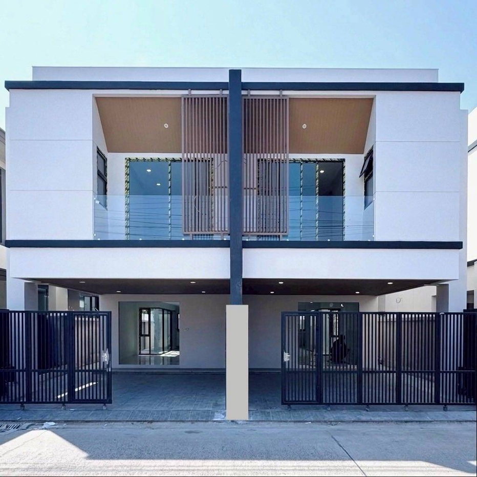 รูป 306AGFF🏡 ช้าหมดอด! บ้านแฝดสร้างใหม่ ทำเลทองใกล้ MRT ศรีอุดม  - รูปที่ 1/9