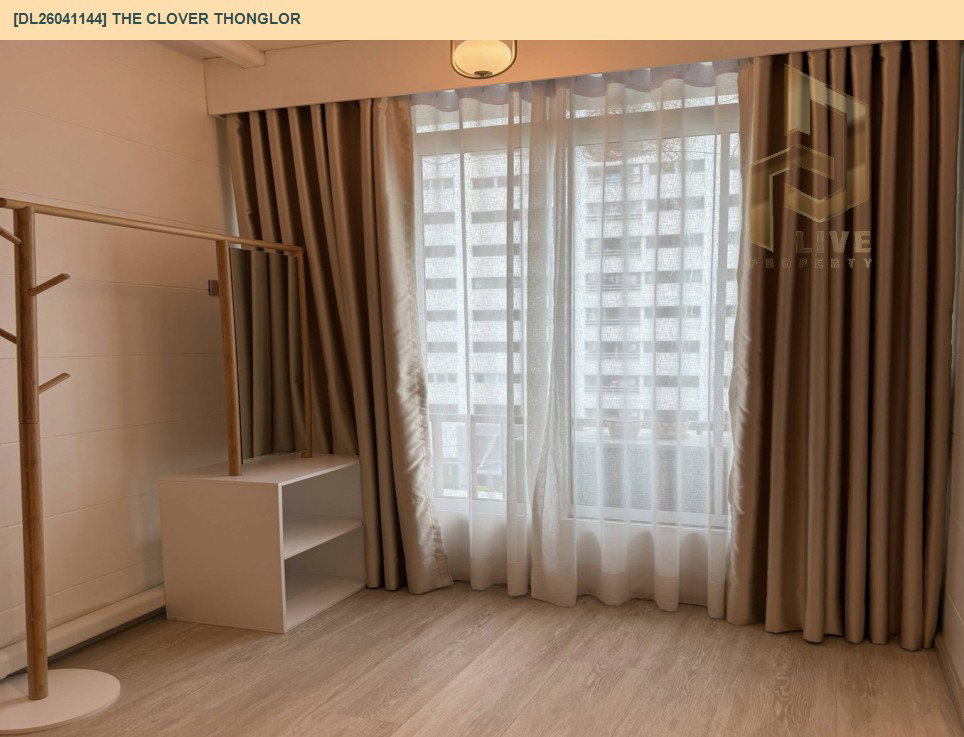 รูป DL26041144 ให้เช่าคอนโด เดอะ โคลเวอร์ ทองหล่อ (The Clover Thonglor) ใกล้ BTS ทองหล่อ พร้อมเข้าอยู่ โทรด่วน 0800343450 LineID @655ebbvc - รูปที่ 5/19