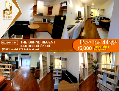 Condos for rent MRT Sam Yan : DL26041134 Condo for rent, The Grand Regent near BTS Ratchadamri , ready to move in, call urgently 0800343450 LineID @655ebbvc