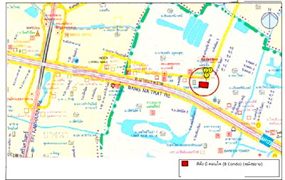 ขายคอนโด : ห้องชุด/คอนโดมิเนียม 30.39 ตร.ม. ห้องชุด บี คอนโด บางนา [ชั้น 7 อาคาร A] บางพลี สมุทรปราการ 1.2M