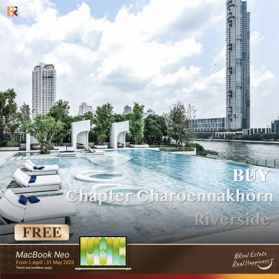 รูป 🌊 ขายคอนโดวิวแม่น้ำ ราคาต่ำสุดในตลาด! Chapter Charoennakhorn-Riverside near ICONSIAM🛍️ - รูปที่ 1/6