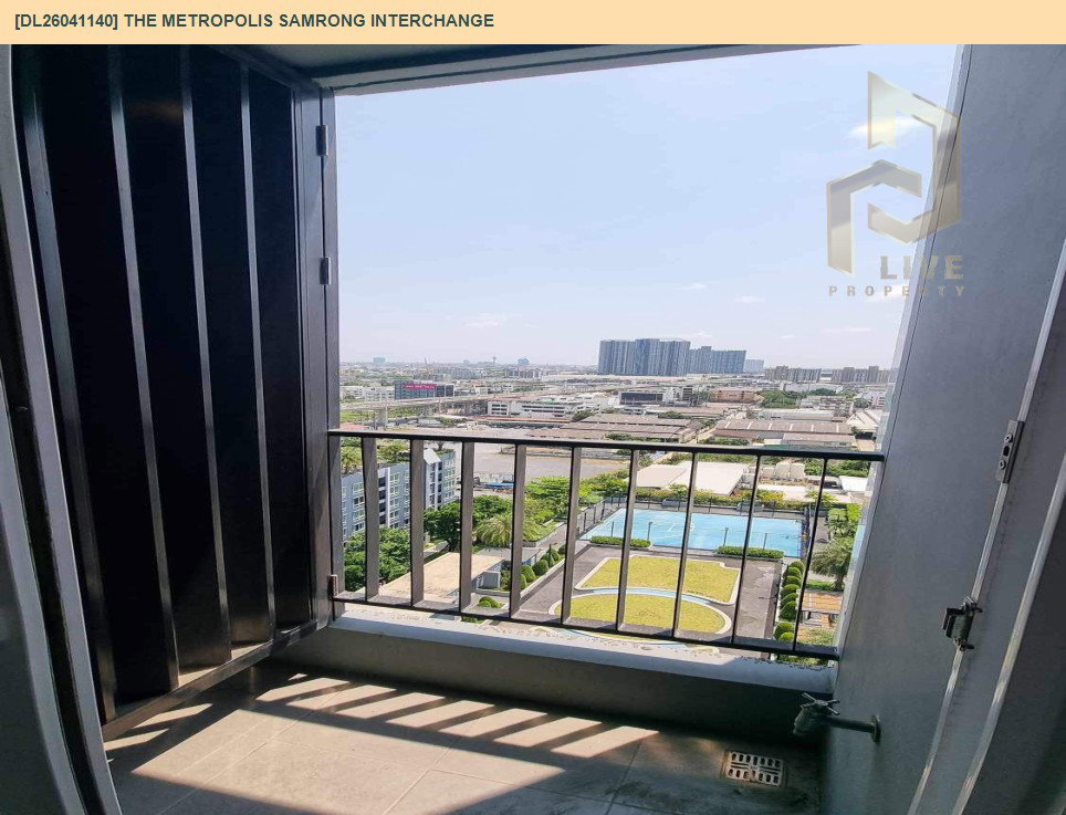 รูป DL26041140 ให้เช่าคอนโด เดอะ เมโทรโพลิส สำโรง อินเตอร์เชนจ์ (The Metropolis Samrong Interchange) ใกล้ BTS สำโรง พร้อมเข้าอยู่ โทรด่วน 0653619502 LineID @897iyzll - รูปที่ 6/6