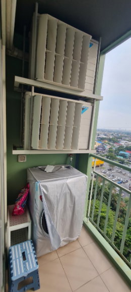 รูป ให้เช่าห้องแต่งพร้อม เฟอร์ครบ ห้องใหญ่ วิวดี ราคาถูก ใกล้ ARL และ MRT สถานีหัวหมาก - รูปที่ 10/13