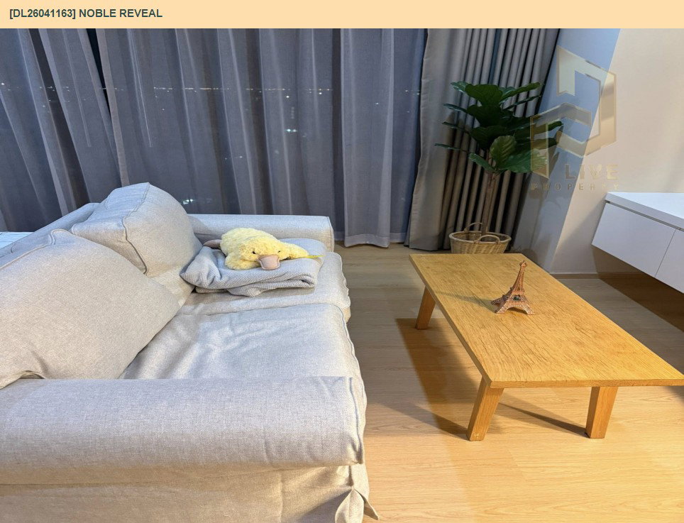 รูป DL26041163 ให้เช่าคอนโด โนเบิล รีวิล (Noble Reveal) ใกล้ BTS เอกมัย พร้อมเข้าอยู่ โทรด่วน 0614453194 LineID @162cjixi - รูปที่ 2/10