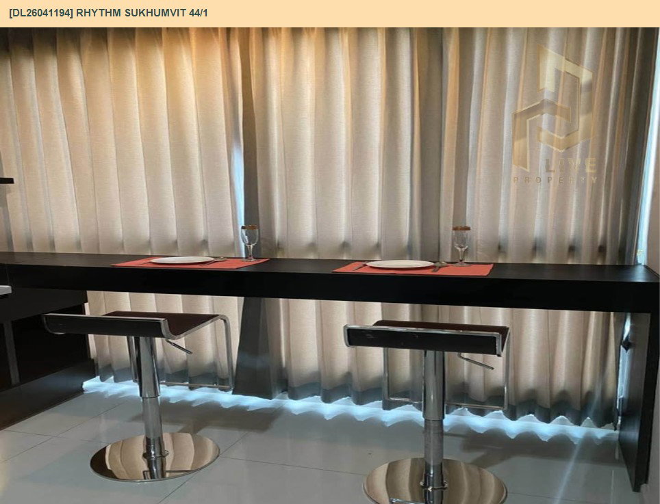 รูป DL26041194 ให้เช่าคอนโด ริทึ่ม สุขุมวิท 44/1 (Rhythm Sukhumvit 44/1) ใกล้ BTS พระโขนง พร้อมเข้าอยู่ โทรด่วน 0800343450 LineID @655ebbvc - รูปที่ 8/11
