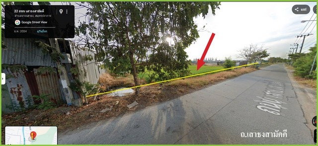 รูป ขายที่ดิน แปลงสวย ทำเลดีมาก 3-3-03 ไร่ ผังสีส้ม ใกล้ ม.เอแบคบางนา บางเสาธง เหมาะสร้างบ้านหรู อพาร์ทเม้นท์ สนง. โกดังสินค้า - รูปที่ 6/9