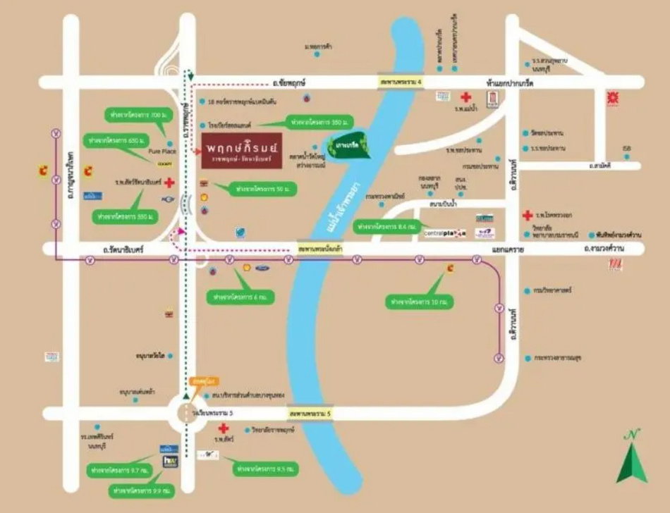 รูป Call : 089-120-1115 โครงการ พฤกษ์ภิรมย์ ราชพฤกษ์-รัตนาธิเบศร์ ติดถนนราชพฤกษ์ คฤหาสน์หรูสไตส์ยุโรป เนื้อที่ 182 ตร.วา 4 ห้องนอน 6 ห้องน้ำ จอดรถ 8 คัน - รูปที่ 12/13