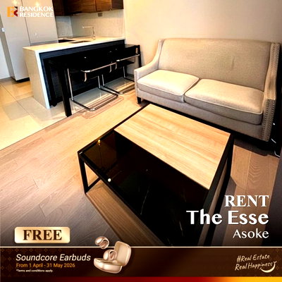 คอนโดให้เช่า : เช่าคอนโด 🌟 The Esse Asoke 1นอน 45ตรม 38K ห้องสวย ราคาดี💎ใกล้ MRT สุขุมวิท  