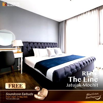 คอนโดให้เช่า : เช่าคอนโด 💚 The Line Jatujak-Mochit 2นอน 56.82ตร.ม.33k ยูนิตสวย แต่งครบ ราคาดี 💰 ใกล้ BTS หมอชิต 
