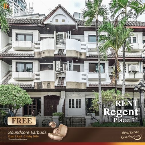 Luxury House for Rent 🏡 Regent Place 71 💎4Br  120k, Prime location near BTS Phra Khanong, with easy access to Ekkamai-Thonglo