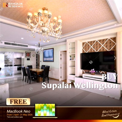 ขายคอนโด : ✨ Large-Layout Living in Rama 9 Area Supalai Wellington near Mrt Thailand Cultural Centre