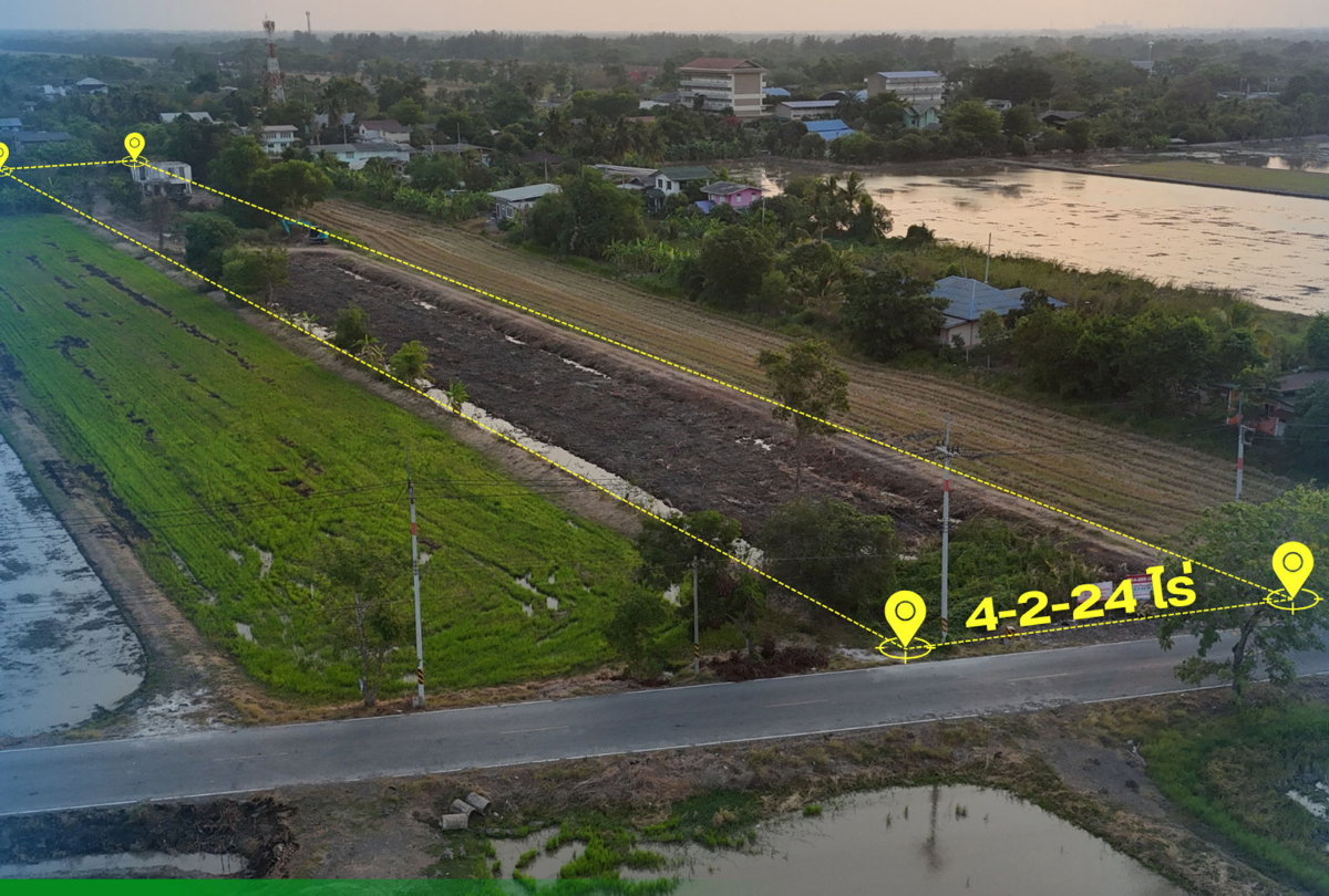 รูป ขาย ที่ดินริมน้ำ สำหรับขาย – คลองนครเนื่องเขต บางน้ำเปรี้ยว – 4-2-24 ไร่ วิวคลองเปิดโล่ง - รูปที่ 3/5