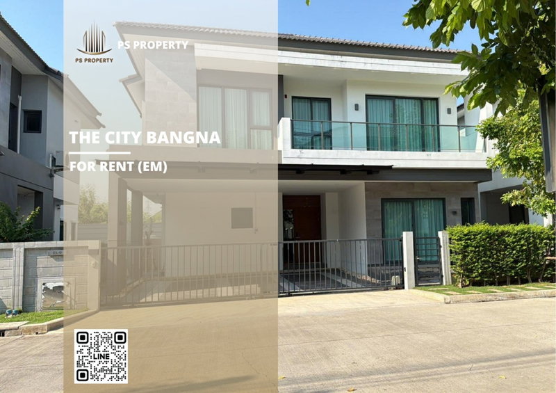 บ้านเดี่ยวให้เช่า : บ้านเดี่ยวให้เช่า 🔥 The City Bangna 🔥 4 ห้องนอน 5 ห้องน้ำ เดินทางสะดวก ใกล้ Mega Bangna